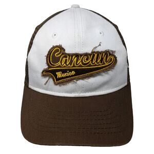 InGear Trucker Hat Brown White One Size Cancun Mexico Mesh Back Snapback Cap